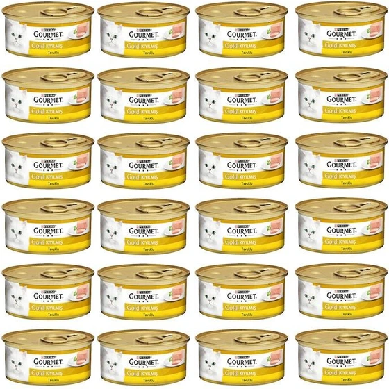 کنسرو غذای گربه گورمت با طعم گوشت مرغ Gourmet Gold Chicken Pack بسته 24 عددی