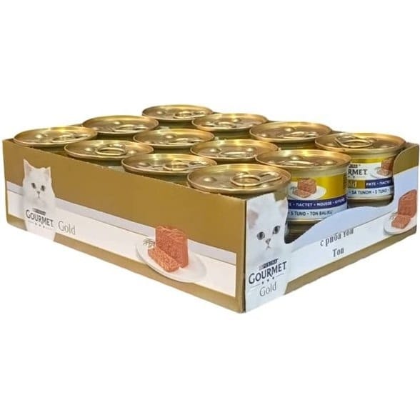 کنسرو غذای گربه گلد گورمت با طعم ماهی تن Gourmet Gold Tuna Pack