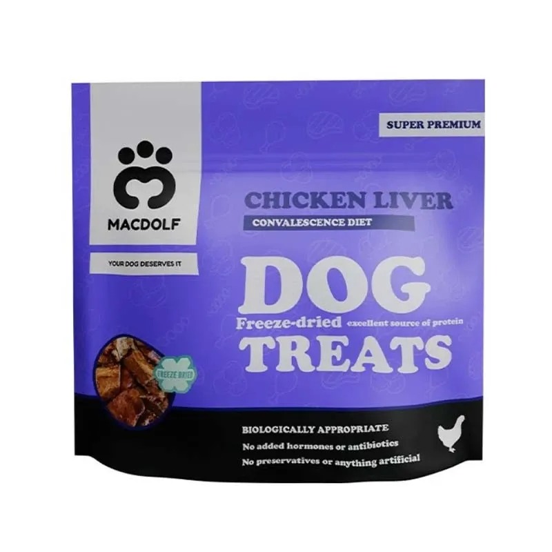 تشویقی سگ مک دولف طعم جگر مرغ Macdolf Chicken Liver وزن 35 گرم