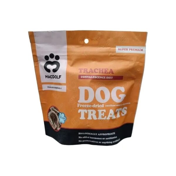 تشویقی فریز دراید سگ مک دولف طعم نای Macdolf dog treats with trachea وزن 35 گرم
